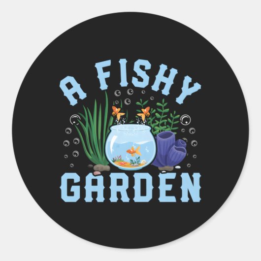 Sticker Rond Aquascaper Aquascaper Aquarium Pêche (Devant)