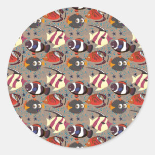 Sticker Rond Aquatic animals   ocean underwater life 41