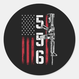 Sticker Rond Ar15 Rifle 2E Adt 556 Ar-15 Retour