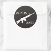 Sticker Rond AR-15 Molon Labe (Sac)