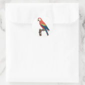 Sticker Rond Ara Canga Parrot (Sac)