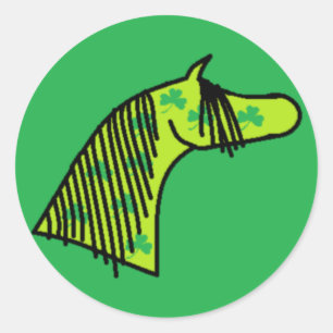 Sticker Rond Arabe shamrock