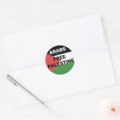 STICKER ROND ARABES POUR UNE PALESTINE GRATUITE DRAPEAU ROUGE N (Enveloppe)