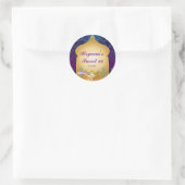 Sticker Rond Arabian Nights Gold Magic Lamp Party (Sac)