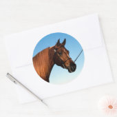 Sticker Rond Arabian Show Horse (Enveloppe)