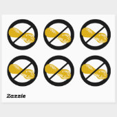 Sticker Rond Arachide Noire Sans Nut Allergie Enfants (Feuille)