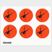 Sticker Rond Araignée (Feuille)