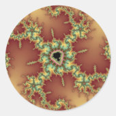 Sticker Rond Araignée asiatique - Fractale (Devant)