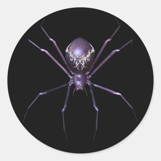 Sticker Rond Araignée bijouterie KRW Halloween (Devant)