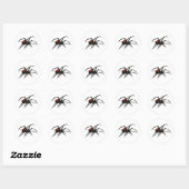 Sticker Rond Araignée de Redback (Feuille)