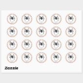 Sticker Rond Araignée heureuse de tarentule de Halloween (Feuille)