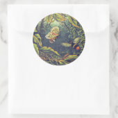 Sticker Rond Araignée papillon jardin victorien vintage (Sac)