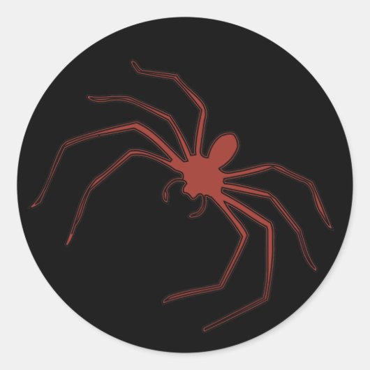 Sticker Rond Araignée rouge (Devant)