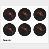 Sticker Rond Araignée rouge (Feuille)