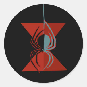 Sticker Rond Araignée rouge de sablier