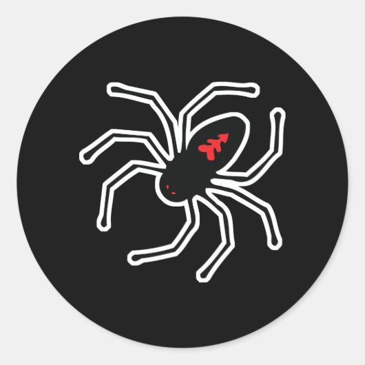 Sticker Rond araignée veuve noire (Devant)