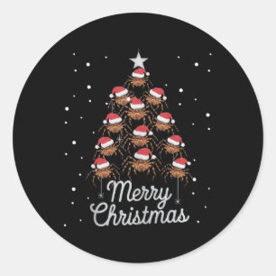 Sticker Rond Araignées Araignées Arbre de Noël Débardeur1