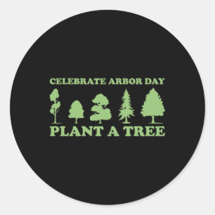 Sticker Rond Arbor Day Tree Care Plante Plus d'arbres