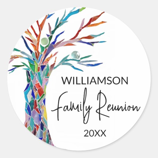 Sticker Rond Arborescence familiale (Devant)