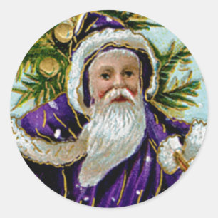 Sticker Rond Arborescence père Noël