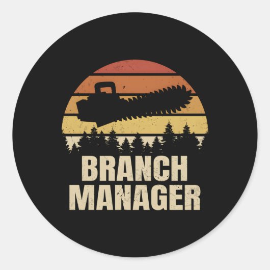 Sticker Rond Arboriste de bûcheron de bûcheron Ager (Devant)