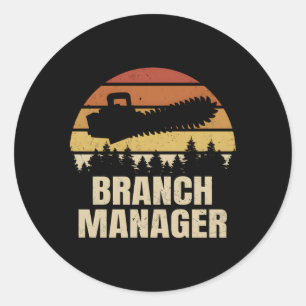 Sticker Rond Arboriste de bûcheron de bûcheron Ager