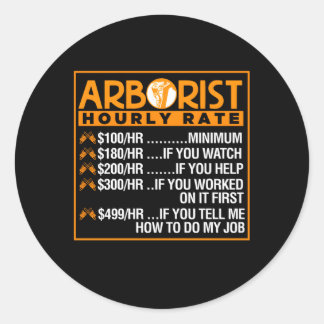 Sticker Rond Arboriste Horaire Note Arboriste