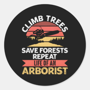 Sticker Rond Arboristes travail du bois de bûcheron de bûcheron
