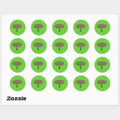 Sticker Rond Arbre à bonbons (Feuille)