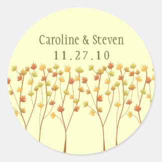 Sticker Rond Arbre à brindilles d'automne - Mariage