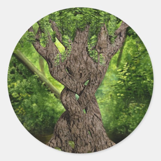 Sticker Rond Arbre à noeuds celtique (Devant)