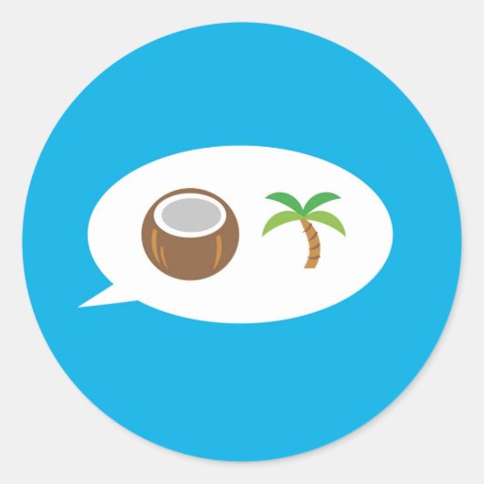 Sticker Rond Arbre à noix de coco — Harris 2024 (Devant)