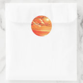 Sticker Rond Arbre Abstrait et coucher de soleil rouge (Sac)