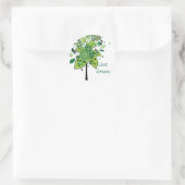 Sticker Rond Arbre Abstrait vert (Sac)