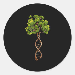 Sticker Rond Arbre Adn De Vie Science Génétique Biologie Enviro