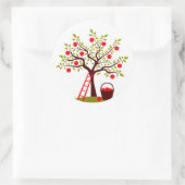 Sticker Rond Arbre Apple (Sac)