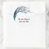 Sticker Rond Arbre, bleu (Sac)