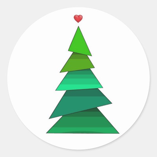 Sticker Rond Arbre cardiaque (Devant)