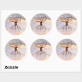 Sticker Rond Arbre contre le ciel (Feuille)