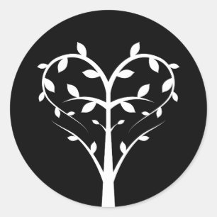 Sticker Rond arbre d'amour orné
