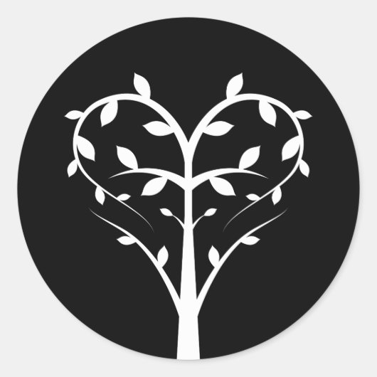 Sticker Rond arbre d'amour orné (Devant)