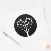 Sticker Rond arbre d'amour orné (Enveloppe)