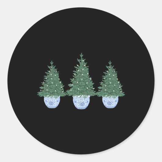 Sticker Rond Arbre Dans Le Bowl Chinoiserie (Devant)