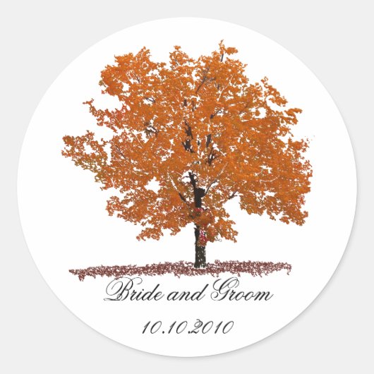 Sticker Rond Arbre d'automne (Devant)