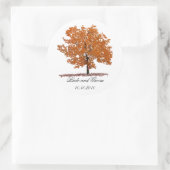 Sticker Rond Arbre d'automne (Sac)