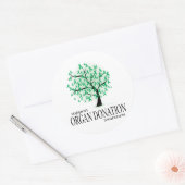 Sticker Rond Arbre de don d'organes (Enveloppe)