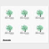 Sticker Rond Arbre de don d'organes (Feuille)