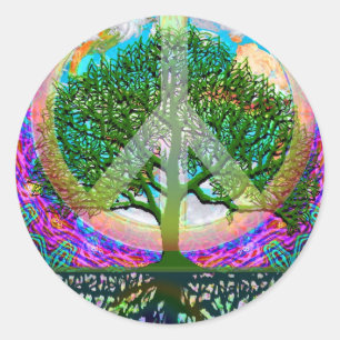Sticker Rond Arbre de la paix