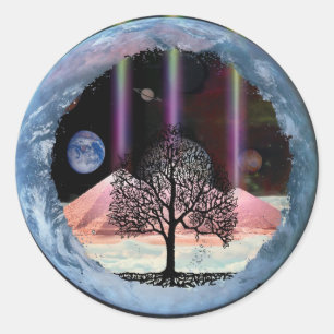 Sticker Rond Arbre de la vérité intérieure de la vie