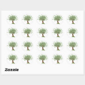 Sticker Rond Arbre de l'épargne d'argent (Feuille)